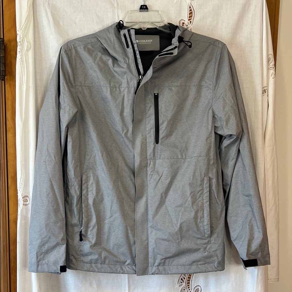 Coolkeep Gray Windbreaker Jacket S LN